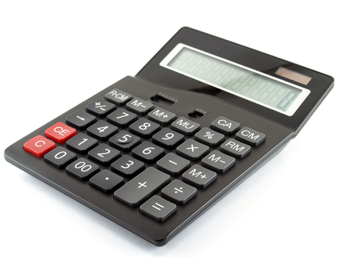 Photo of a calculator